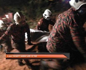 8 jam tersepit bawah lori 20 tan