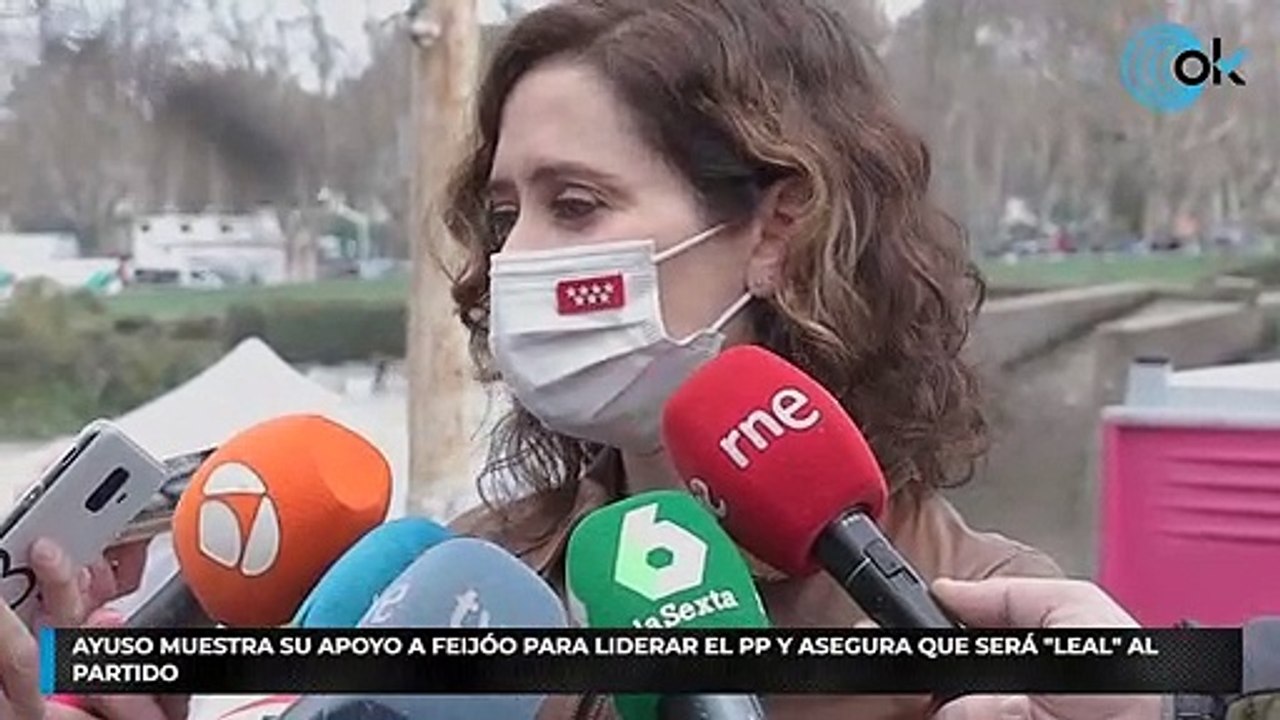 Ayuso muestra su apoyo a Feijóo para liderar el PP y asegura que será "leal" al partido