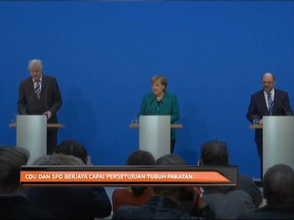 CDU dan SPD berjaya capai persetujuan tunuh pakatan