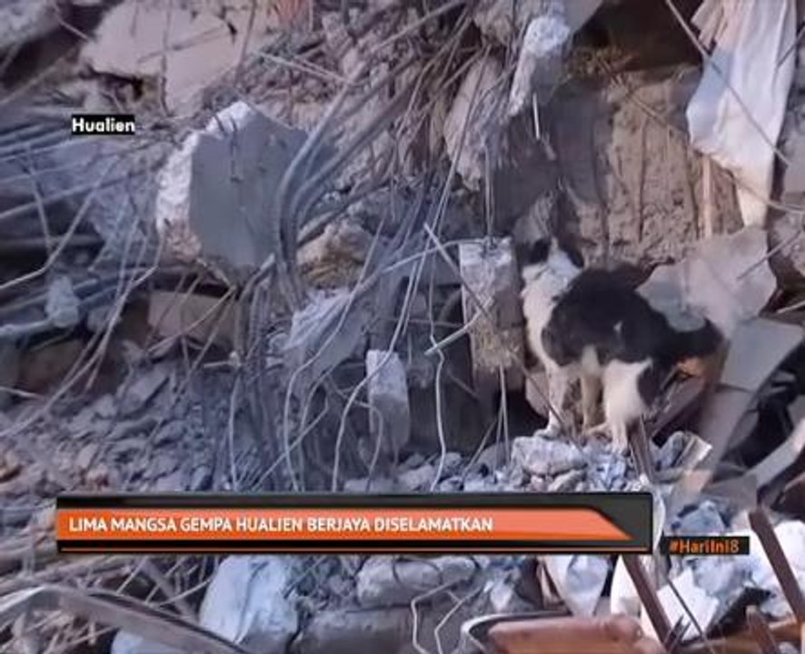 Lima mangsa gempa Hualien berjaya diselamatkan
