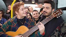 Türkiye'de bir ilk! Turgay Saka ve Ferah Zeydan minibüs hattında klip çektiler