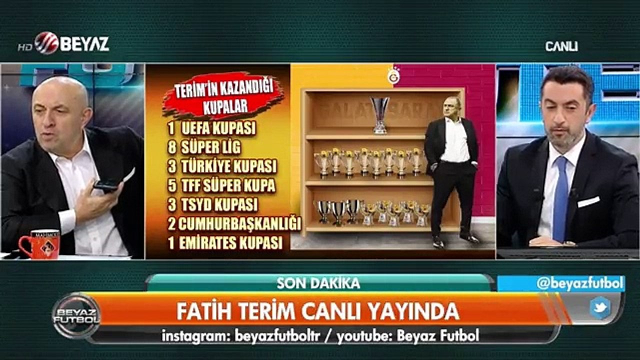 Olay adam Fatih Terim canlı yayına bağlandı!