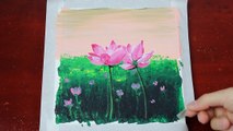 Acrylic Painting - Pink Flowers