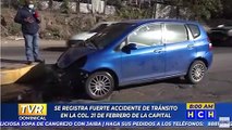 Accidente vial deja pérdidas materiales en la col. 21 de febrero de la capital