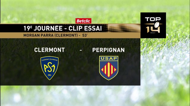 TOP 14 - Essai de Morgan PARRA (ASM) - ASM Clermont - USA Perpignan - J19 - Saison 2021/2022