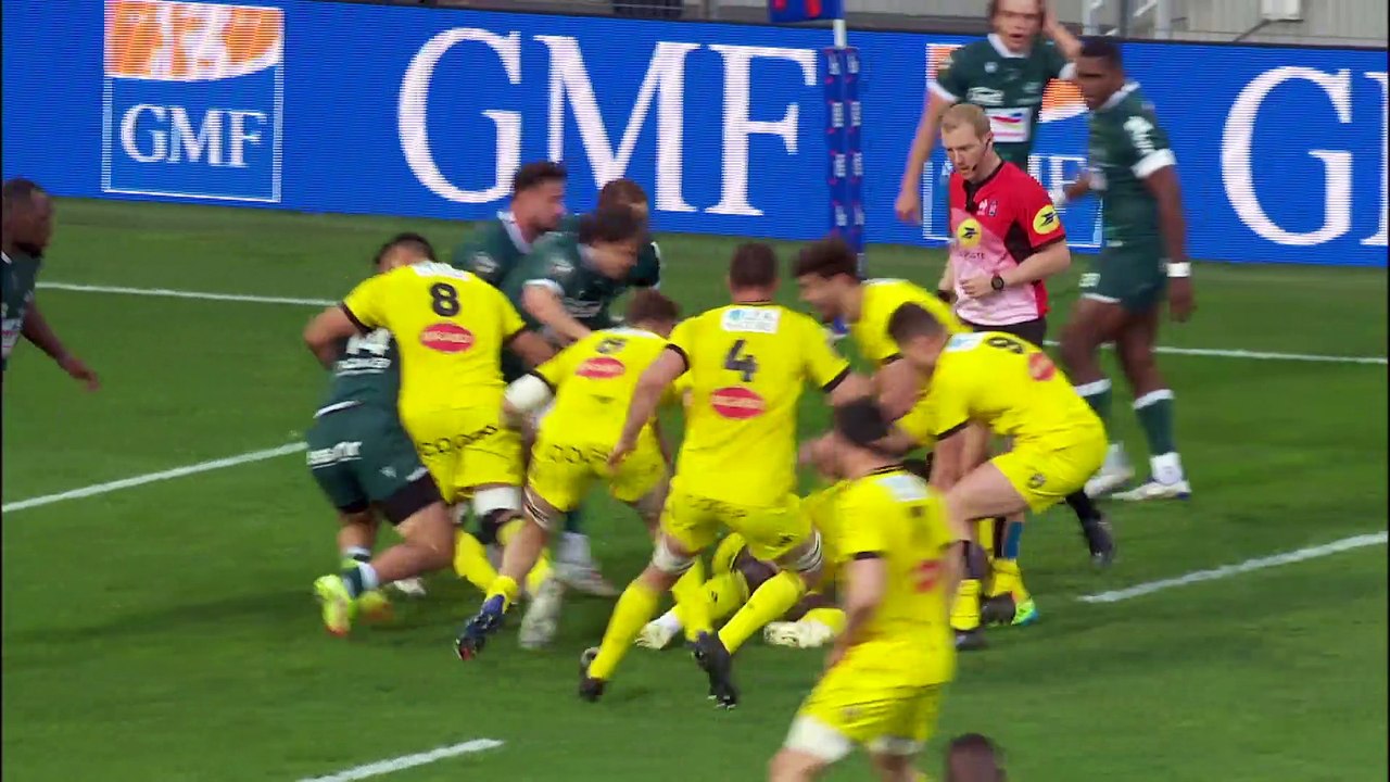 TOP 14 - Essai de Pierre POPELIN (SR) - Section Paloise - Stade Rochelais - J19 - Saison 2021/2022