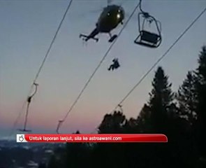 150 pemain ski tergantung di udara berjaya diselamatkan