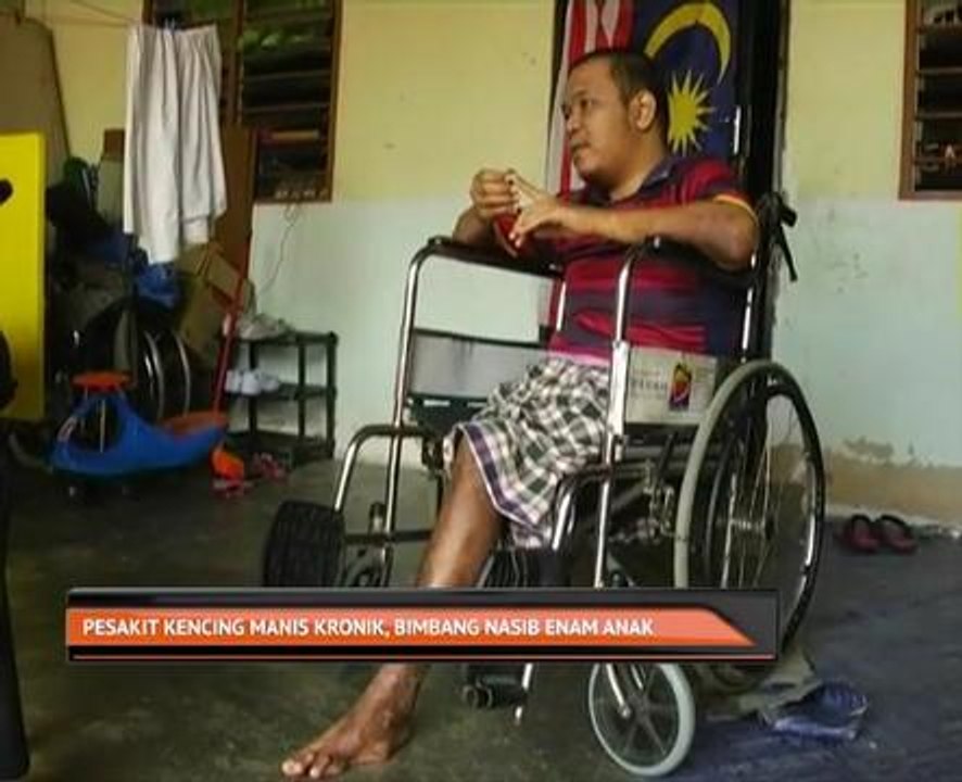 Pesakit kencing manis kronik, bimbang nasib enam anak