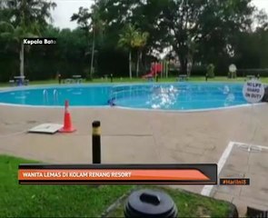 Wanita lemas di kolam renang Resort
