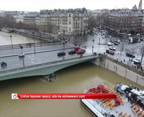 Paras air sungai Seine meningkat, Paris diancam banjir
