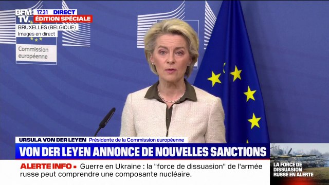 Guerre en Ukraine: Nous fermons l'espace aérien européen aux Russes , annonce la présidente de la Commission européenne