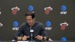 Miami Heat coach Erik Spoelstra after Saturday's Victory Against the San Antonio Spurs