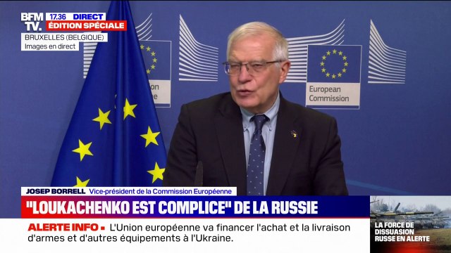 L'Union européenne fournira des armes à l'Ukraine, annonce Josep Borrell, vice-président de la Commission européenne