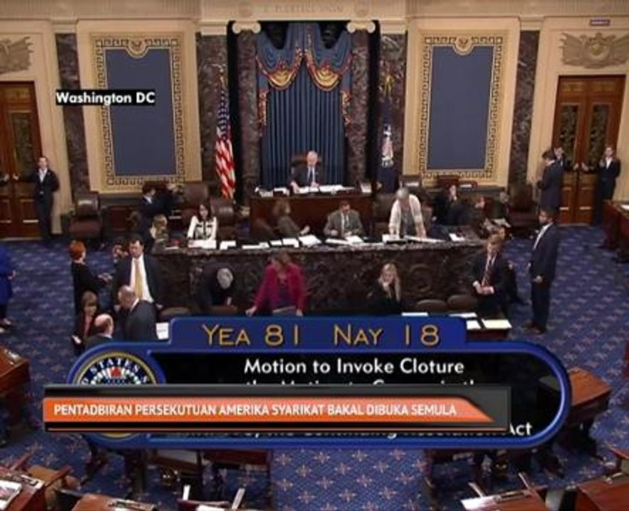 Pentadbiran Persekutuan Amerika Syarikat bakal dibuka semula