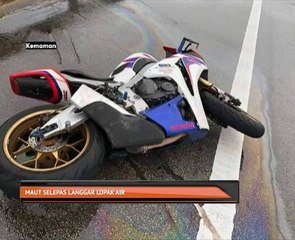 Maut selepas langgar lopak air