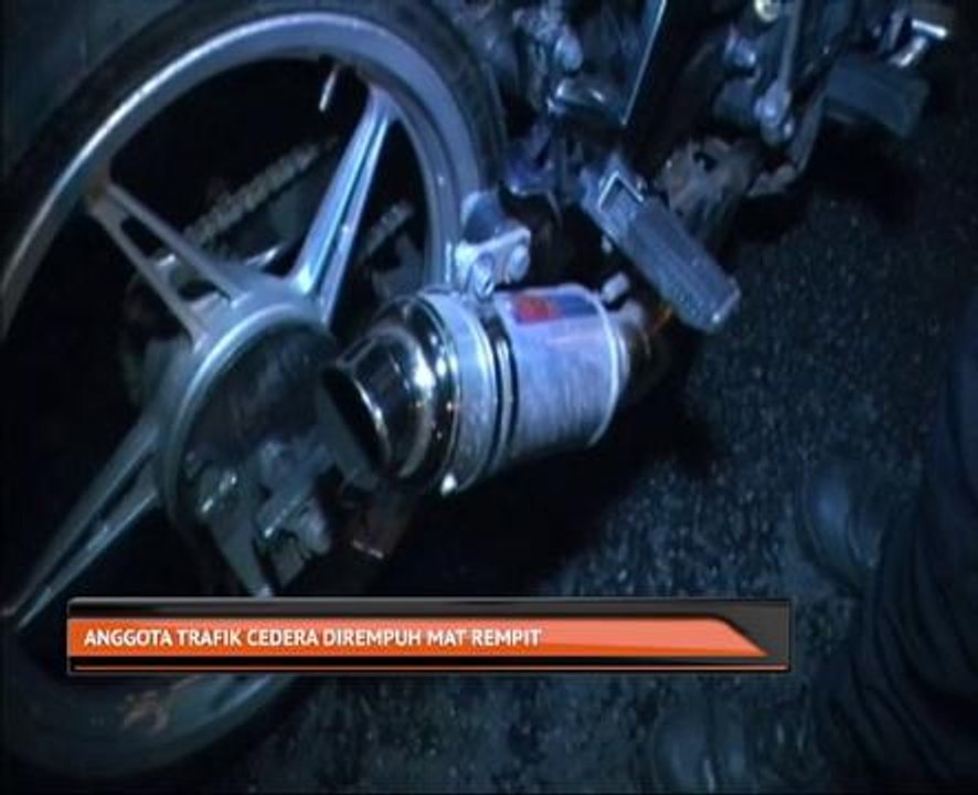 Anggota trafik cedera dirempuh mat rempit