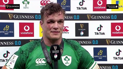 Скачать видео: Josh Van Der Flier Reacts to Winning Guinness Player of the Match  2022 Guinness Six Nations