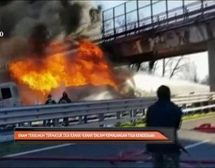 Enam terbunuh dalam kemalangan membabitkan tiga kenderaan di Itali