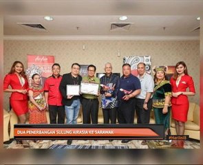 Dua penerbangan sulung AirAsia ke Sarawak