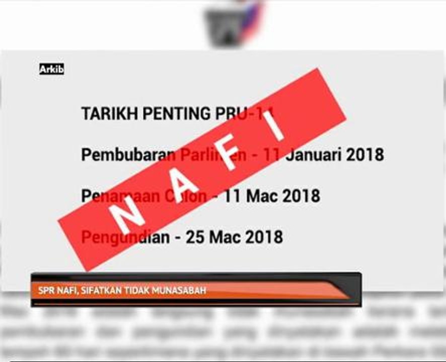 Pembubaran Parlimen: SPR nafi, sifatkan tidak munasabah