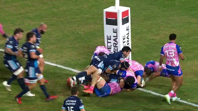 TOP 14 - Essai de Gabriel NGANDEBE (MHR) - Montpellier Hérault Rugby - Stade Français Paris - J19 - Saison 2021/2022
