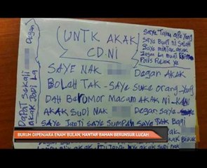 Buruh dipenjara enam bulan, hantar bahan berunsur lucah