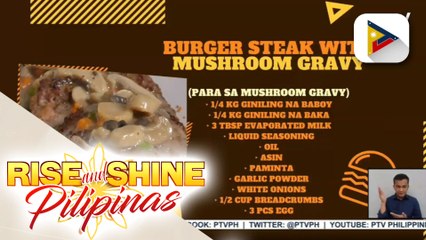 SARAP PINOY | Burger steak with mushroom gravy