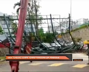Kren tumbang hampir hempap pengguna LDP, penduduk