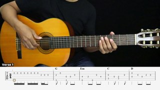 Line Without a Hook Ricky Montgomery  Fingerstyle Guitar Tutorial  TAB  Lyrics