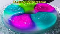 Cara Buat Puding Kaca Santan Warna Warni