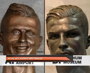 Patung arca akhirnya mirip Ronaldo