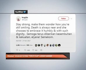 Peminat doakan Elyana terus kuat lawan kanser