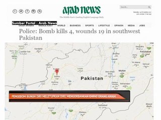 Pengebom bunuh diri meletupkan diri, mengorbankan empat orang awam