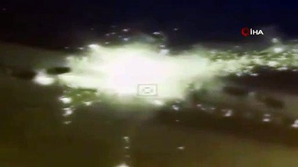 Türk SİHA'larının Rus konvoyunu vurduğu anlar kamerada