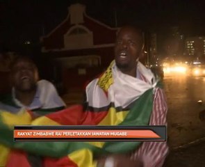 Rakyat Zimbabwe rai perletakan jawatan Mugabe