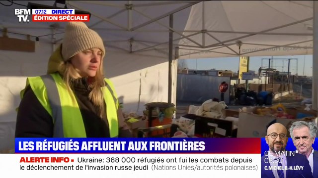 Je suis toujours en stress, je dors 4 heures par nuit (...) je vois plein d'enfants et de mamans qui pleurent : cette bénévole ukrainienne à un poste de frontières polonais témoigne