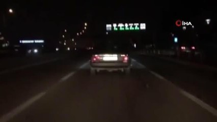 Yakıt pompasını koparıp trafikte giden otomobili görenler gözlerine inanamadı