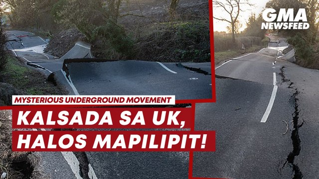 Kalsada sa UK, halos mapilipit dahil sa misteryosong paggalaw ng lupa! | GMA News Feed