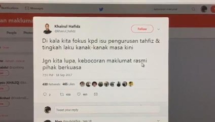 Reaksi netizen mengenai kebocoran data di laman Twitter