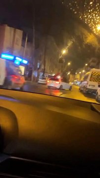 Asker eğlencesinde yol kapatıp drift yaptılar