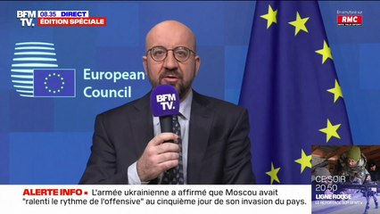 Guerre en Ukraine: Charles Michel évoque "un terrorisme géopolitique", "une guerre pour semer une forme de terreur internationale"