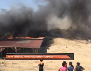 Tapak arkeologi mural Peru musnah terbakar