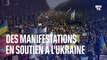 De Berlin à Washington, les images des manifestations de soutien à l'Ukraine partout dans le monde
