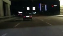 Yakıt pompasını koparıp trafikte giden otomobili görenler gözlerine inanamadı