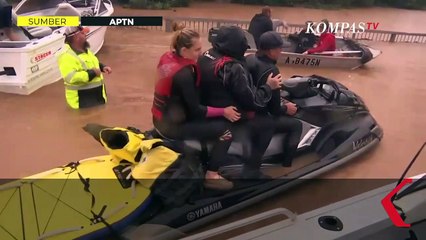 Australia Banjir Besar, Ratusan Orang Dievakuasi Gunakan Perahu
