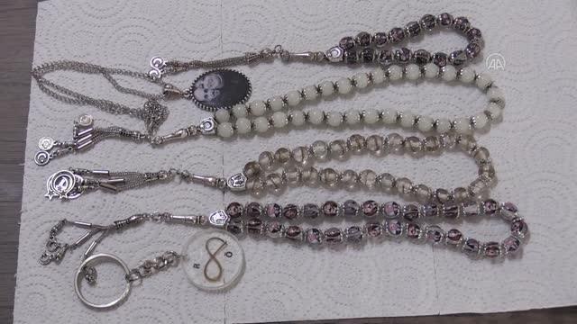 Saç telinden kişiye özel tespihler ilgi görüyor