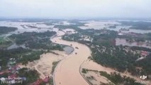 Part of Malaysia's Penang flooded, aerial footage shows
