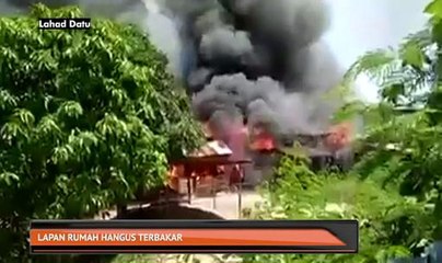 Lapan rumah hangus terbakar