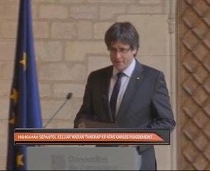 Mahkamah Sepanyol keluar waran ke atas Carles Puigdemont
