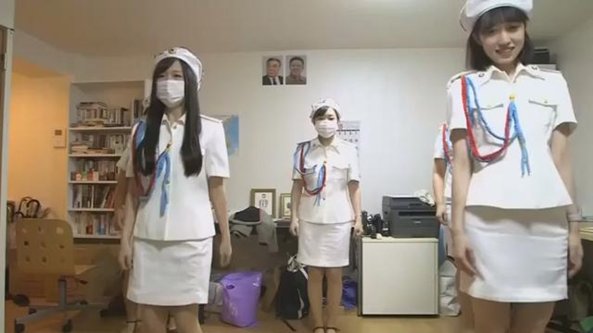 ⁣With song and dance, Japanese fans salute North Korea